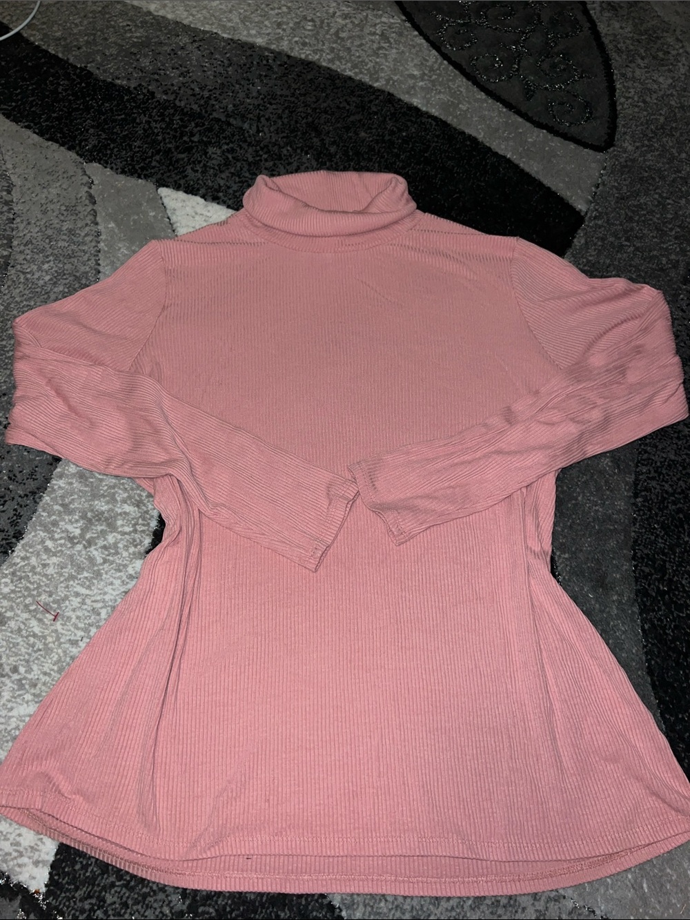 Reitmans Pink Ribbed Turtleneck Sweater